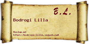 Bodrogi Lilla névjegykártya
